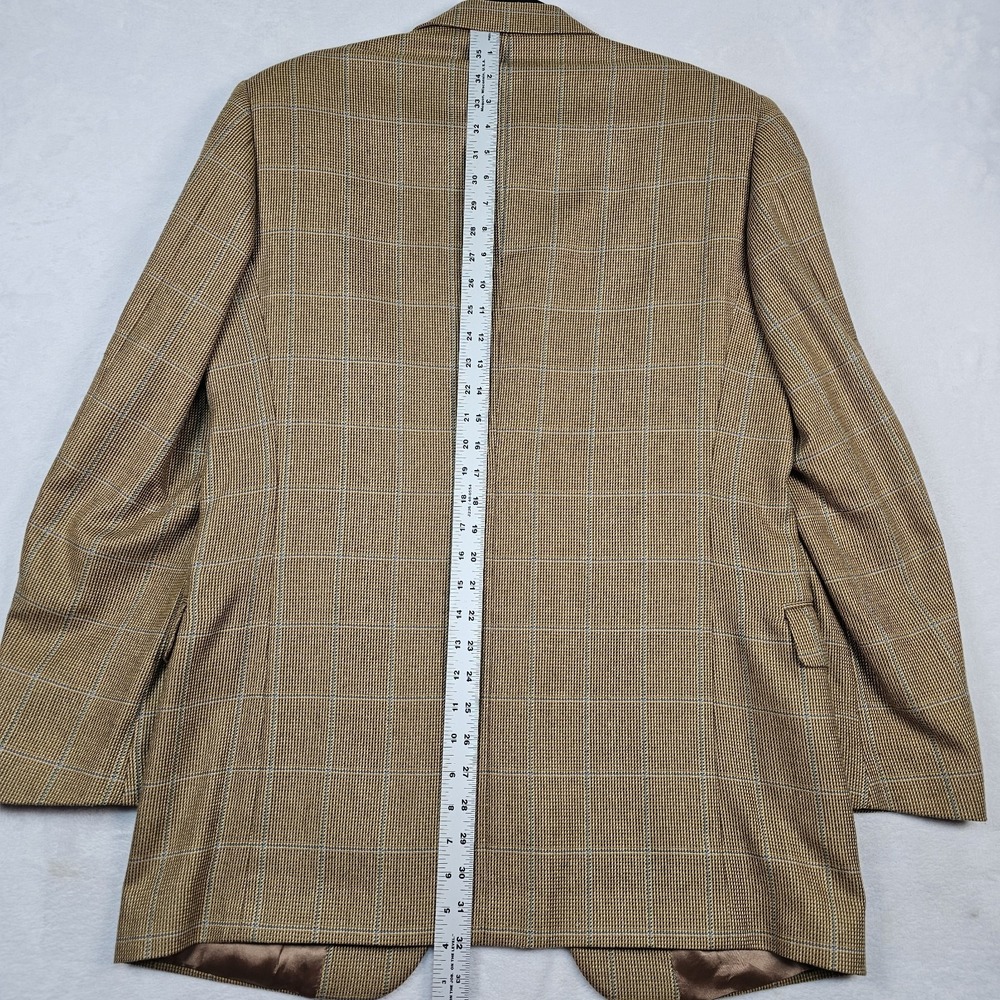 Zanieri Blazer Sport Coat 40L Lanificio Campore 3 Roll 2 Plaid Silk Wool Italy - Picture 14 of 14